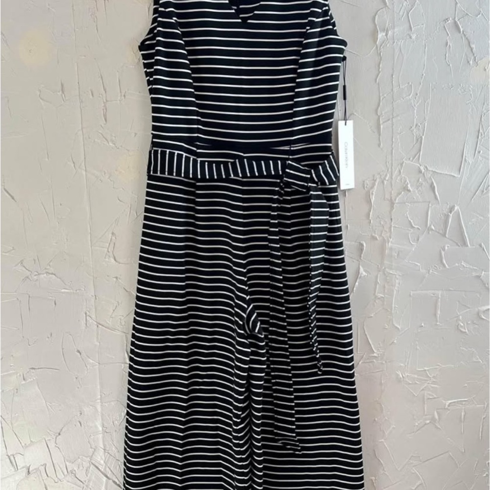 Black and White Striped Dress